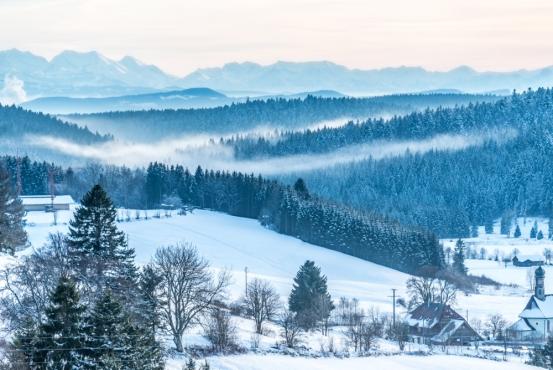 Winterliche Alpensicht in Ibach